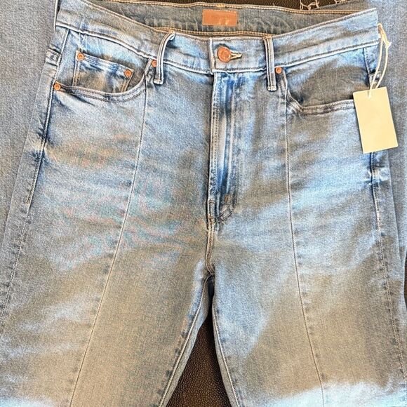MOTHER The Insider Crop Pointy Fray Let’s Get it Together Jeans size 30 - Picture 5 of 13
